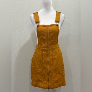 Forever 21 Mustard Yellow Short Skirt Overalls Size S